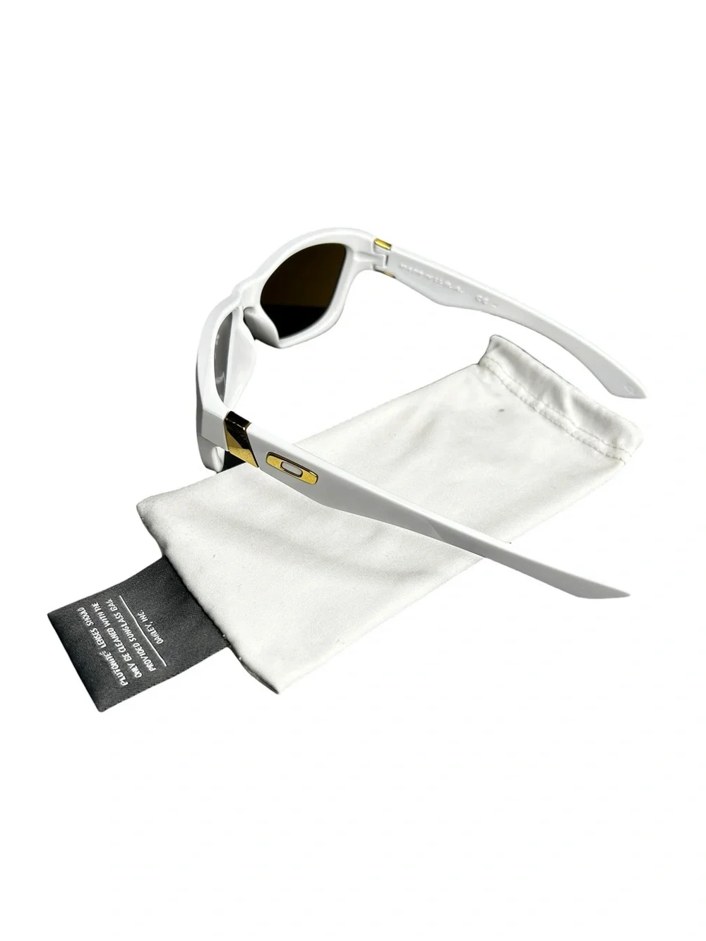 Oakley Jupiter Polished White 24K Gold Iridium Sunglasses 03-249